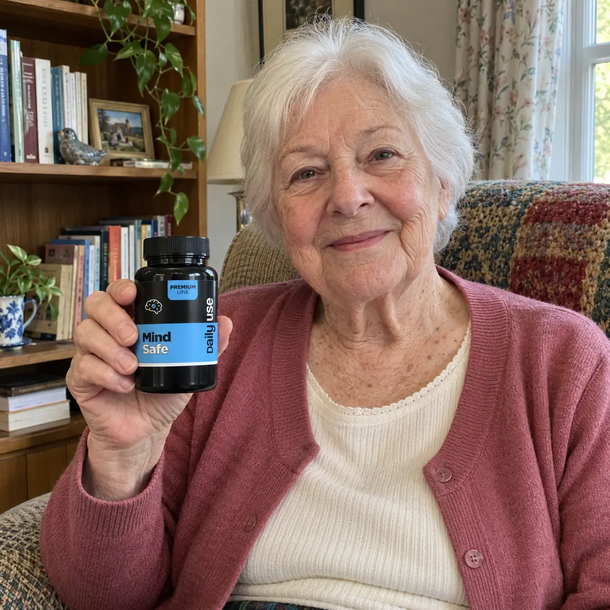 Eleanor Brooks holding Mind Safe