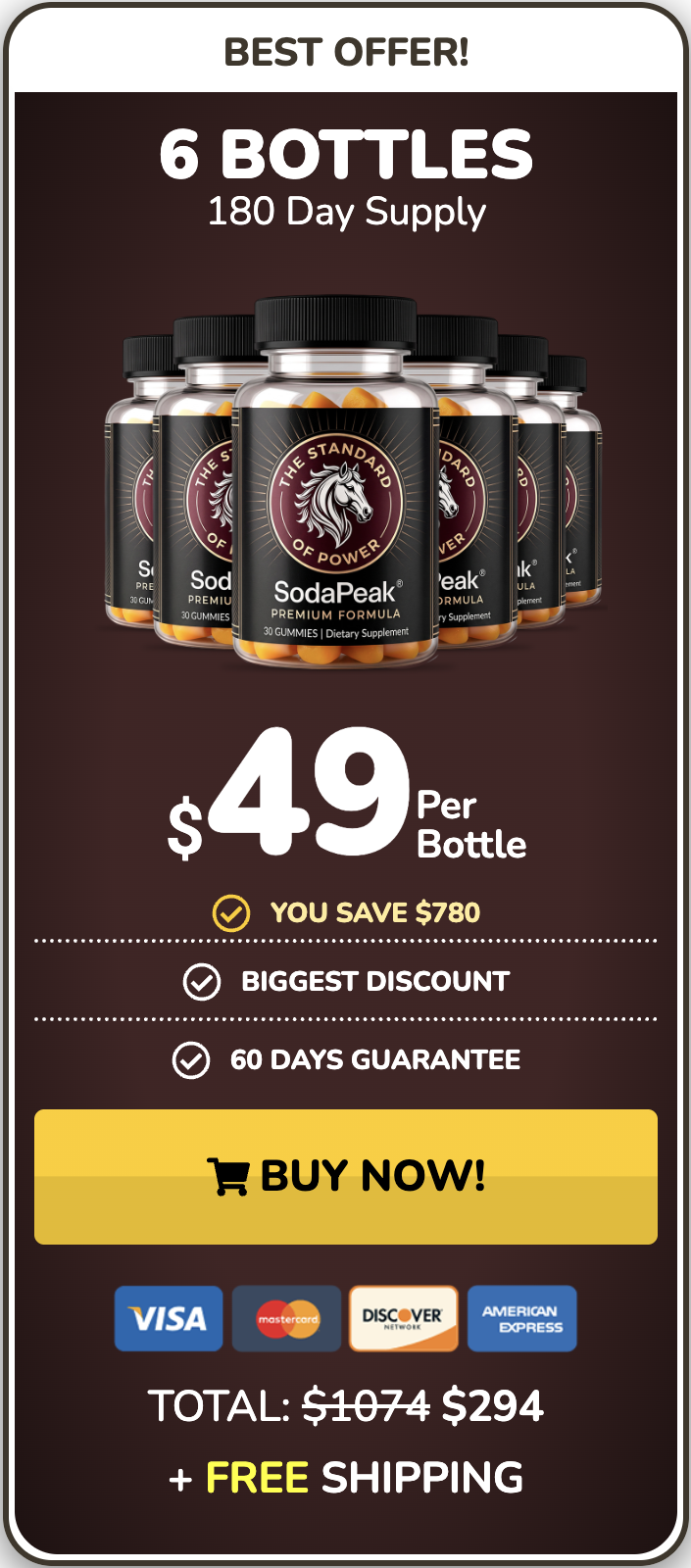 SodaPeak six bottle package